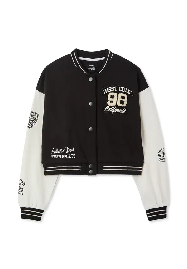 Куртка хлопковая Bomber jacket Terranova, черный — фото 4