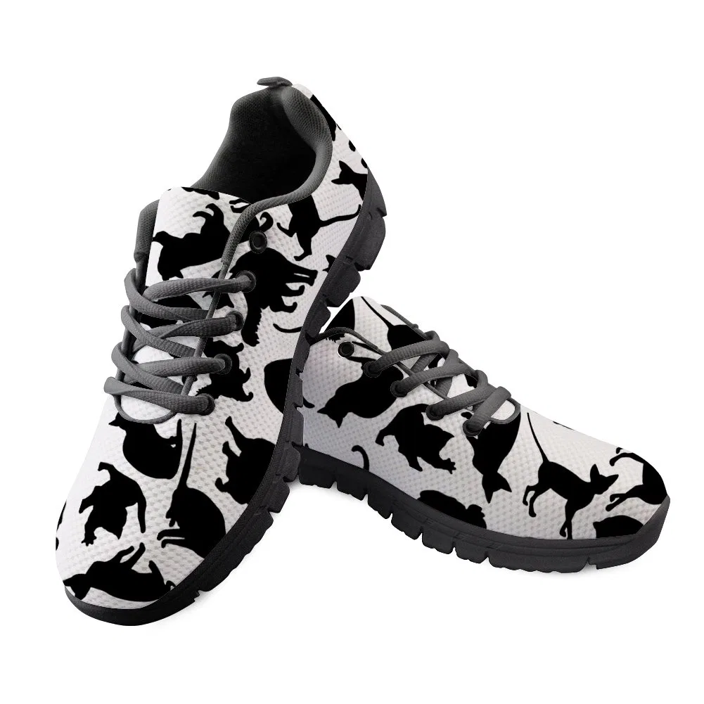 Детские кроссовки без каблука с принтом Chaplin Cute Cat Dog Horse Pattern, Cats 2