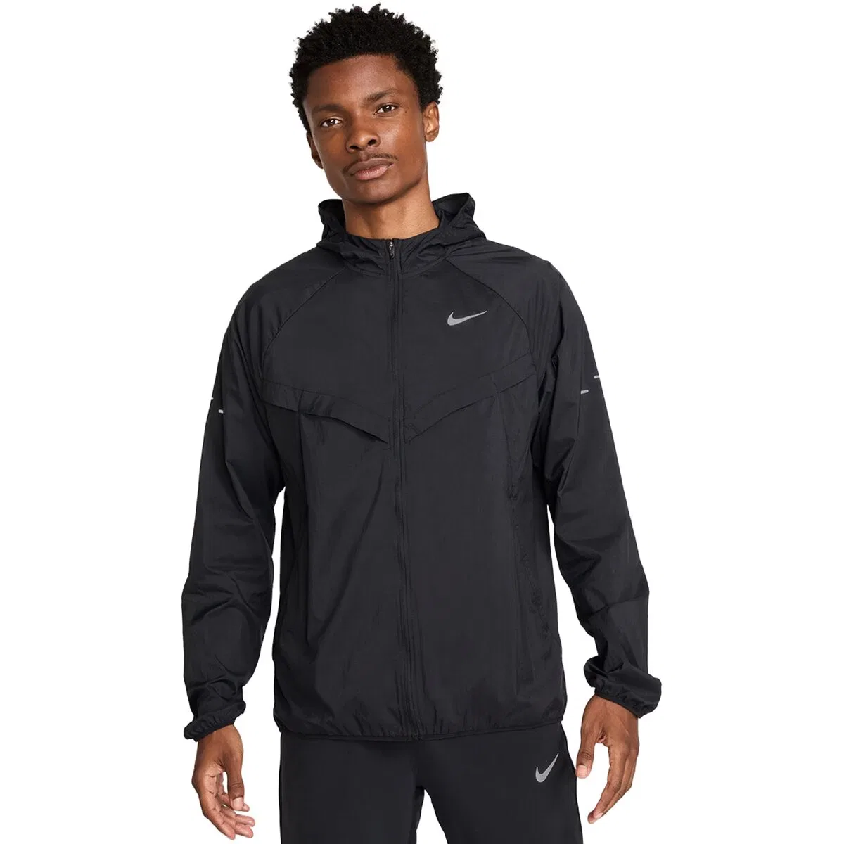 Мужская куртка с защитой от ультрафиолета Nike UV Repel Stride Jacket, Black/Black/Reflective Silv