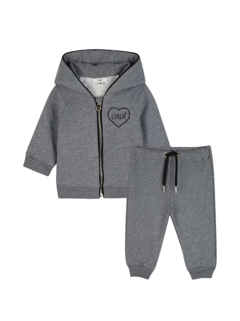 Спортивный костюм с вышивкой Chloe Kids, серый