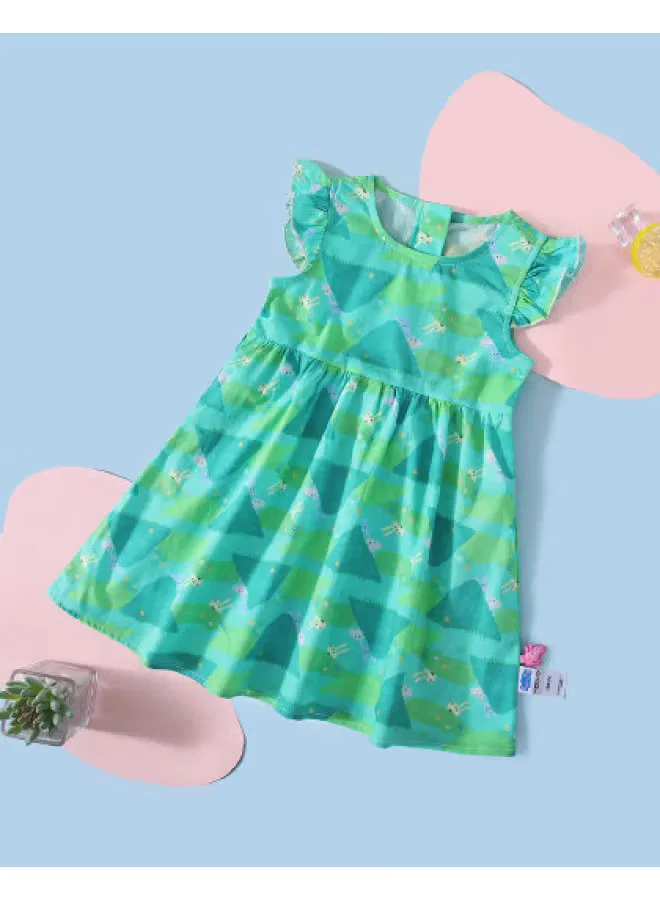 Платье длинное хлопковое Peppa Pig, зеленый