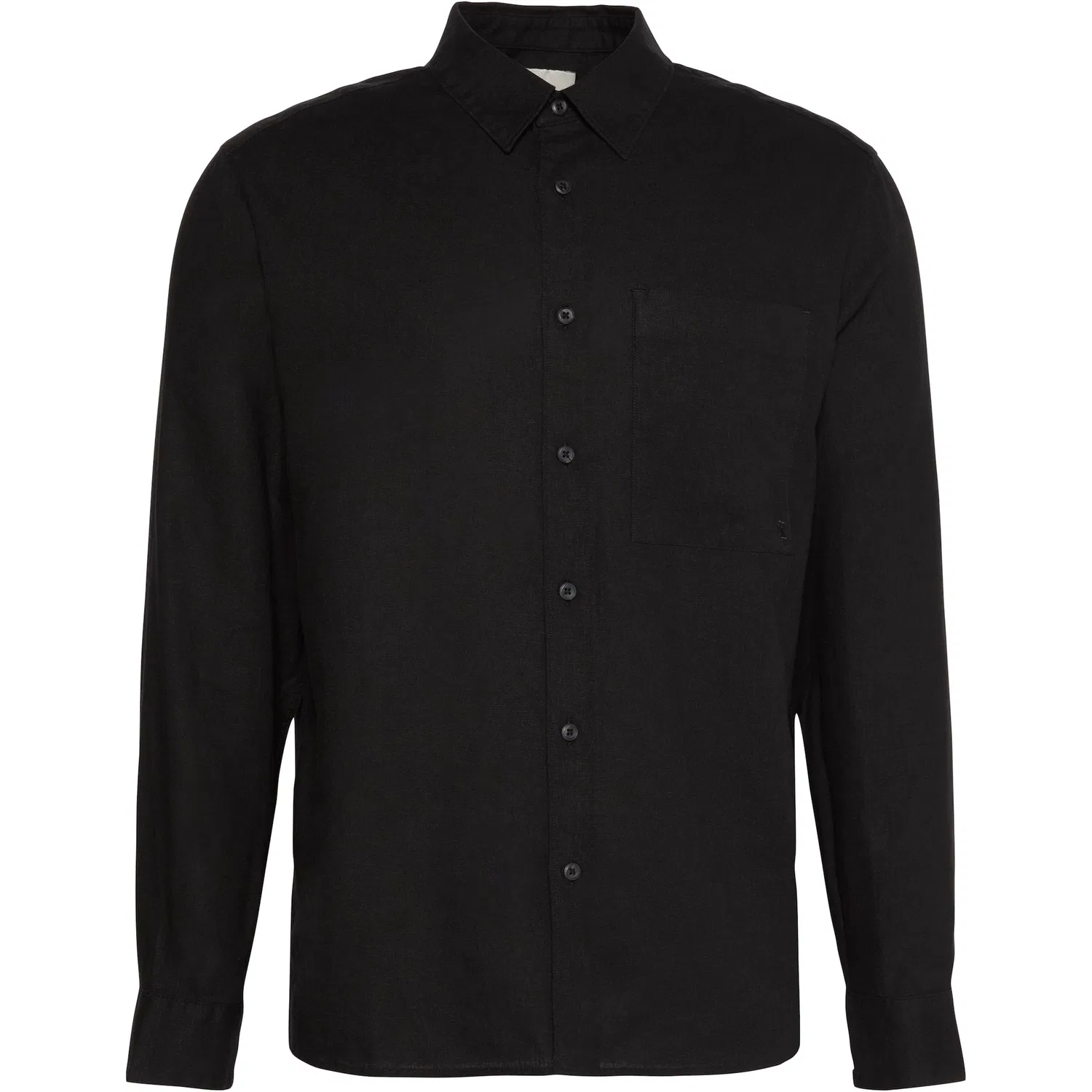 Мужская льняная рубашка SOLID LINEN CLASSIC Calvin Klein, Black — фото 2