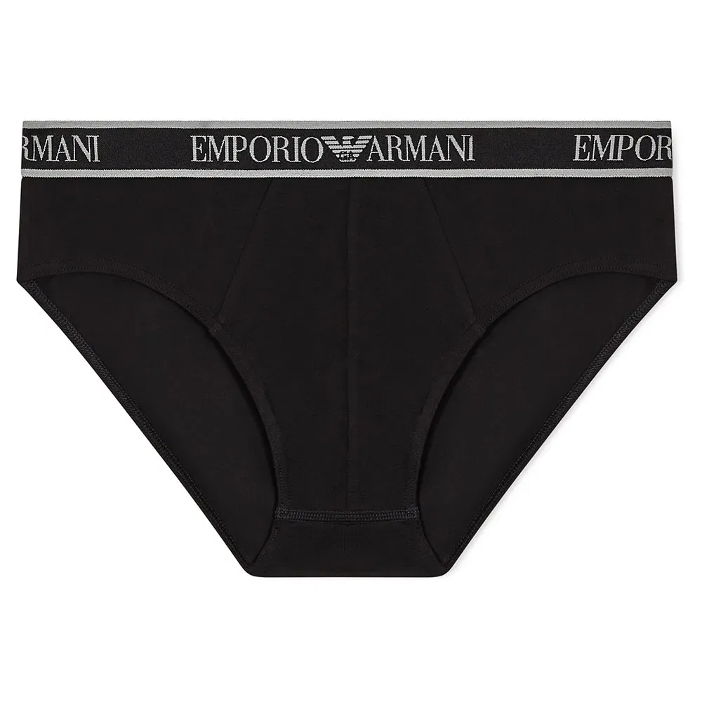 Мужские трусы-слипы с логотипом Emporio armani, Black — фото 2