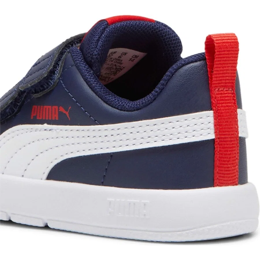 Детские спортивные кроссовки с липучками Courtflex V3 V Inf Puma, Темно-синий — фото 4