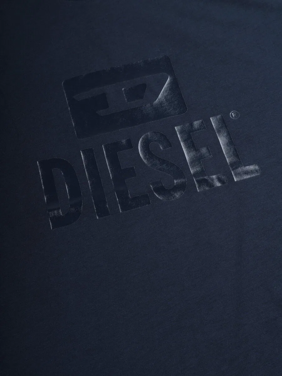Рубашка DIESEL 'T-JUST TONE ON TONE' темно-синего цвета — фото 2