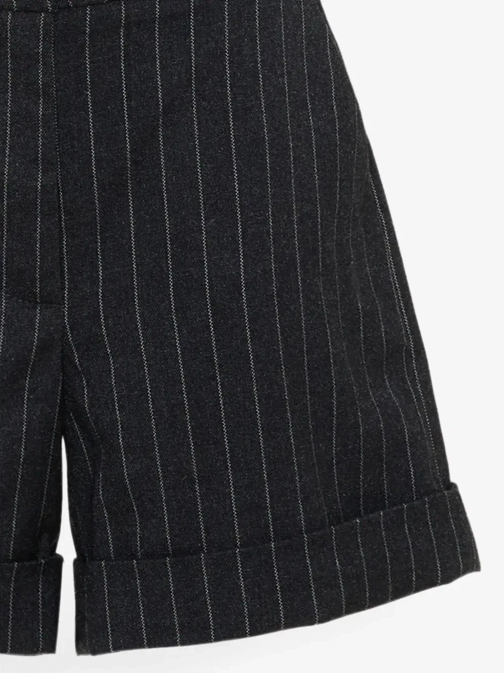 Шорты с отворотами в тонкую полоску Trussardi Junior, серый — фото 4