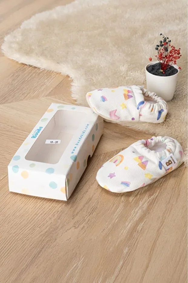 Детские пинетки для новорожденных хлопковые Будущие дети, Rainbow Buude Kids — фото 3