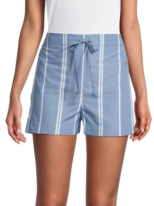 

Полосатые шорты для сна с завязками Jil Sander Blue