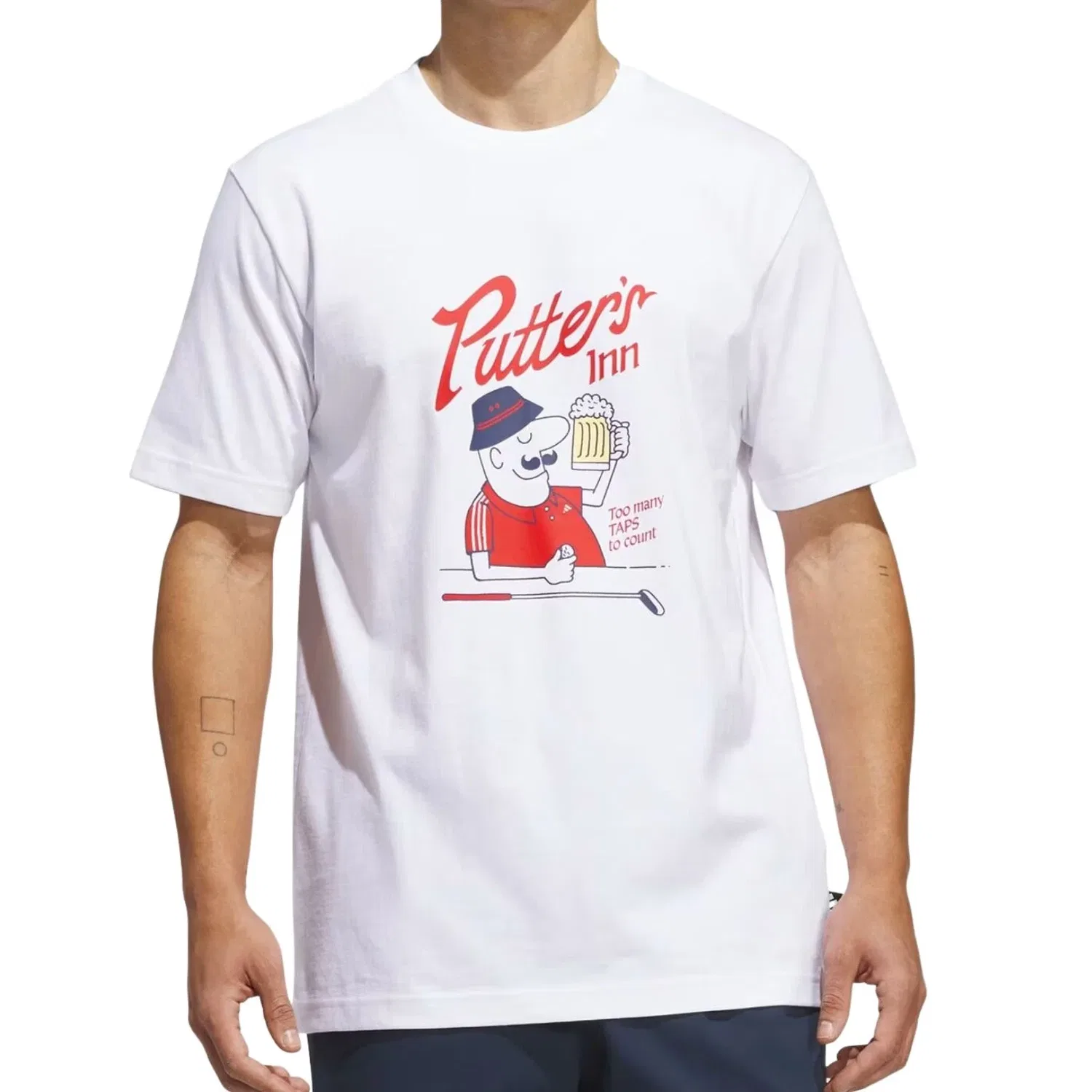 Мужская футболка с графическим принтом Adidas Elevated Chip Graphic T-Shirt, белый — фото 2
