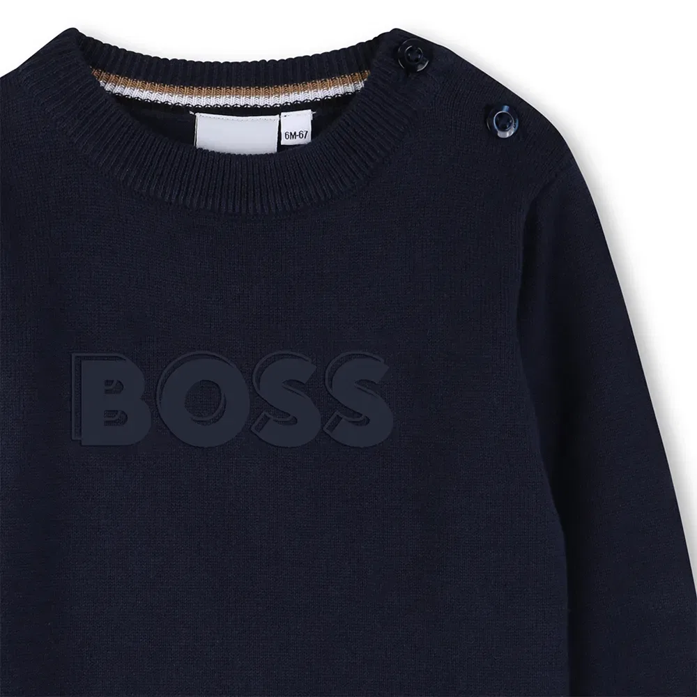 Свитер BOSS, синий — фото 3