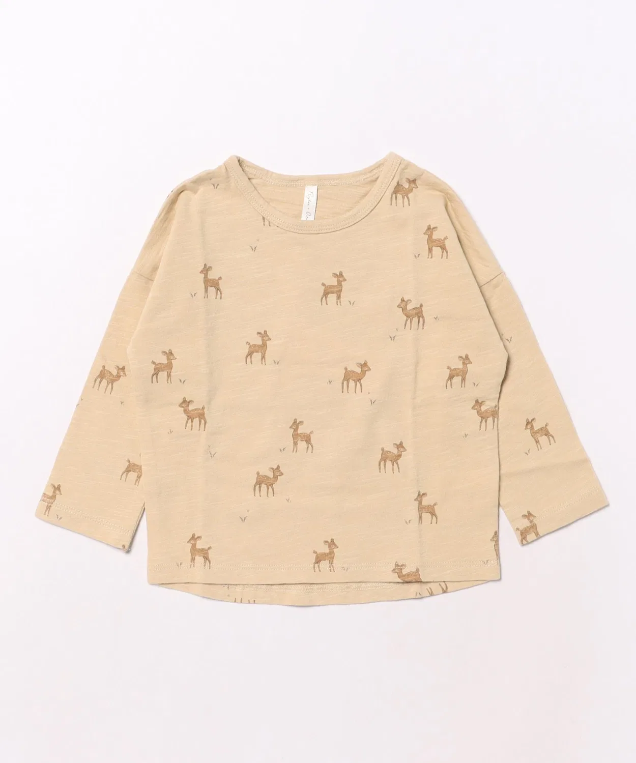 Детский лонгслив хлопковый с принтом Deer Rylee + Cru, Yellow