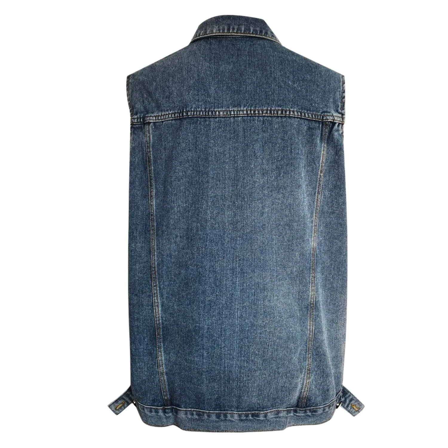 Женская джинсовая куртка без рукавов Retro Denim Jacket, Blu — фото 4