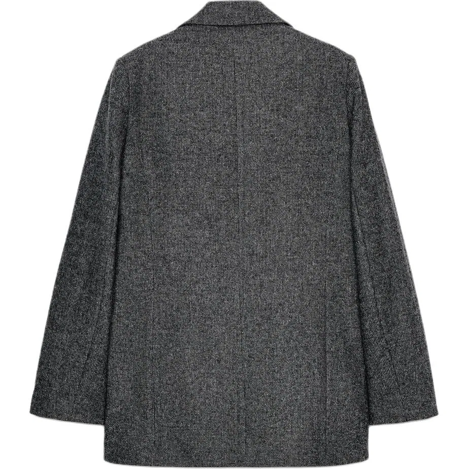 Женский деловой костюм серо-коричнево-желтый ZARA — фото 3