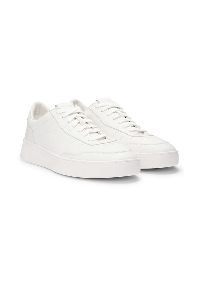 

Кроссовки - Baltimore Tenn LTN Low Shoe из натуральной кожи с логотипом Boss, белый