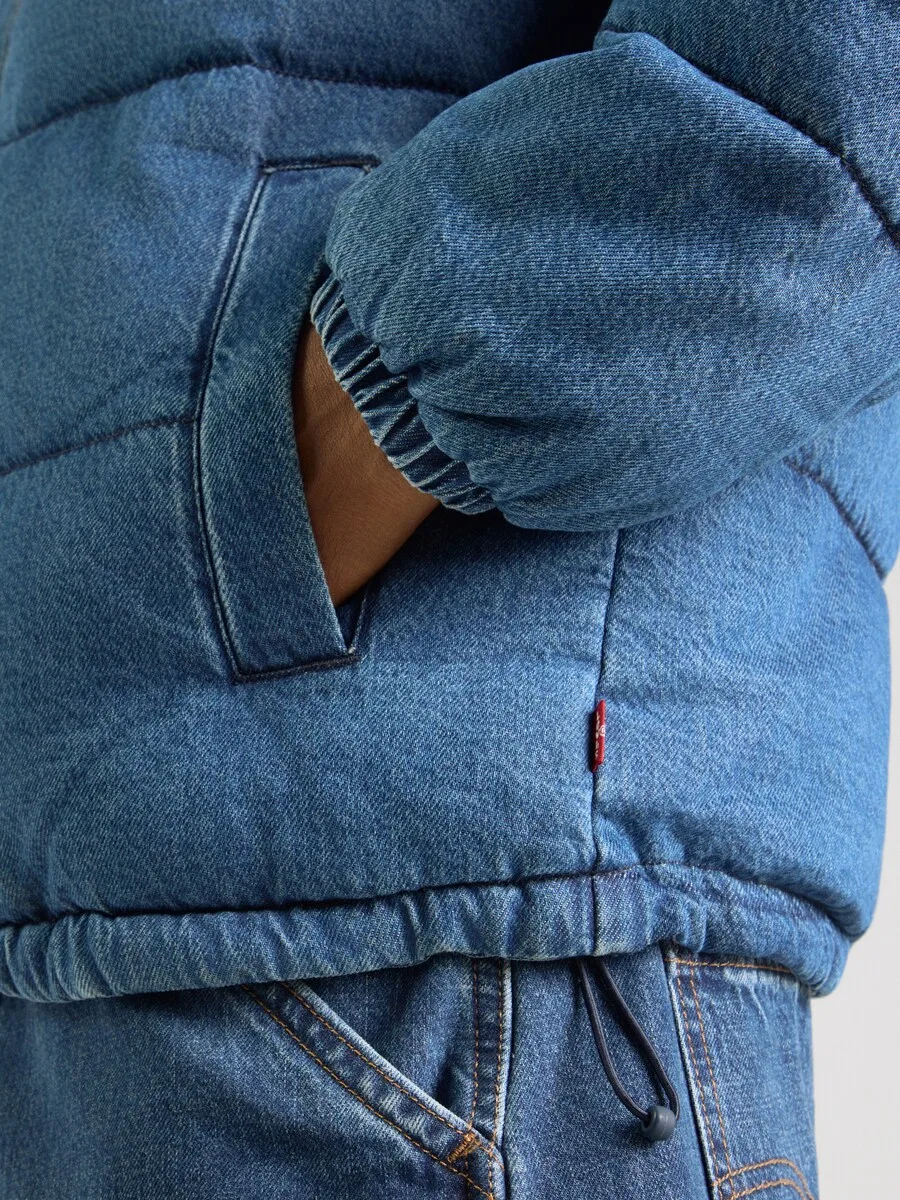 Зимняя куртка LEVI'S 'Piedmont Short Puffer' из синего денима — фото 3