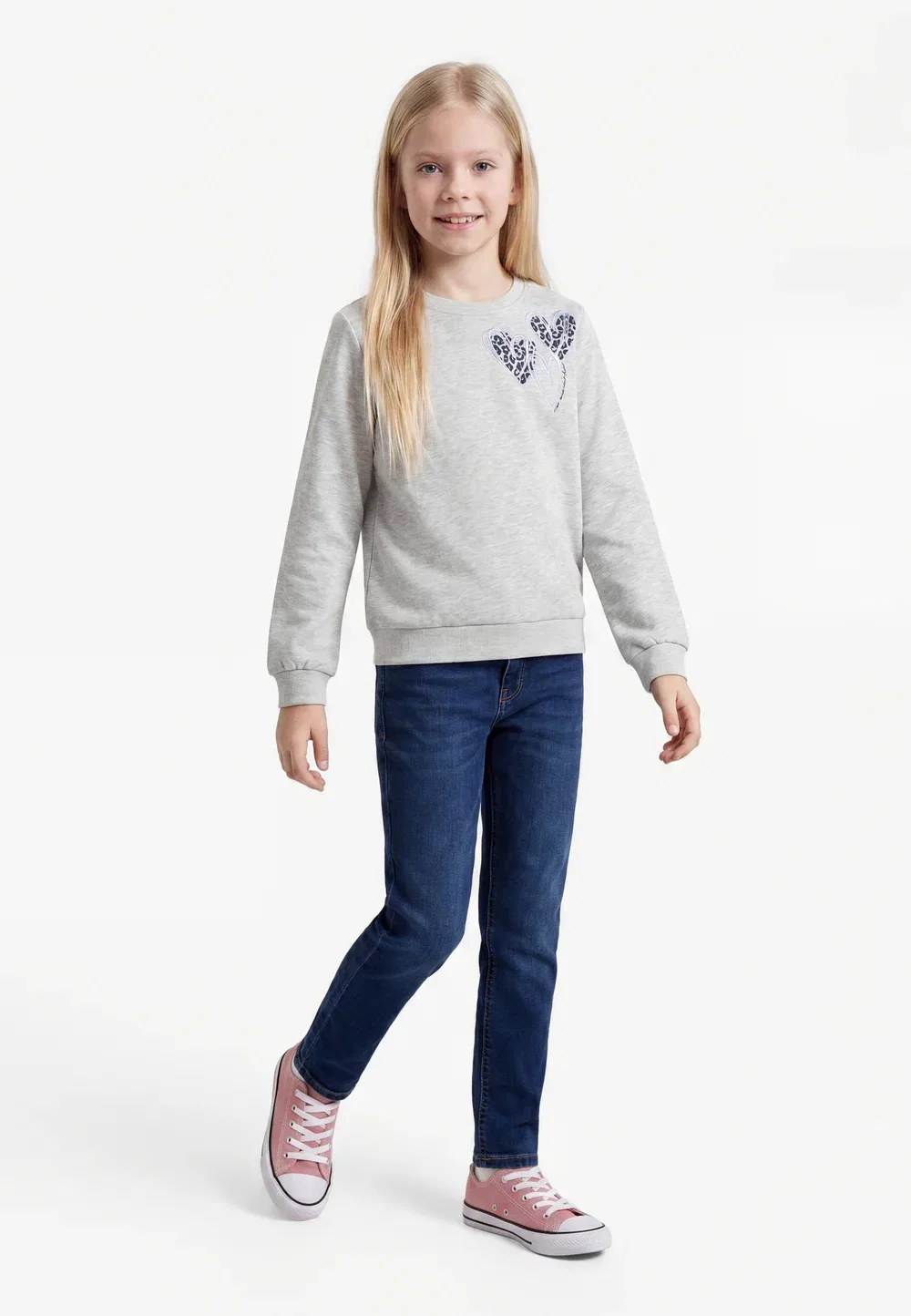 Kogmary life o neck box - толстовка Only Girls, Light Grey Melange