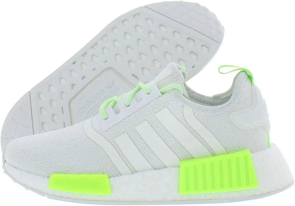 Детские кроссовки для мальчиков adidas NMD R1 GS, White/Green-White