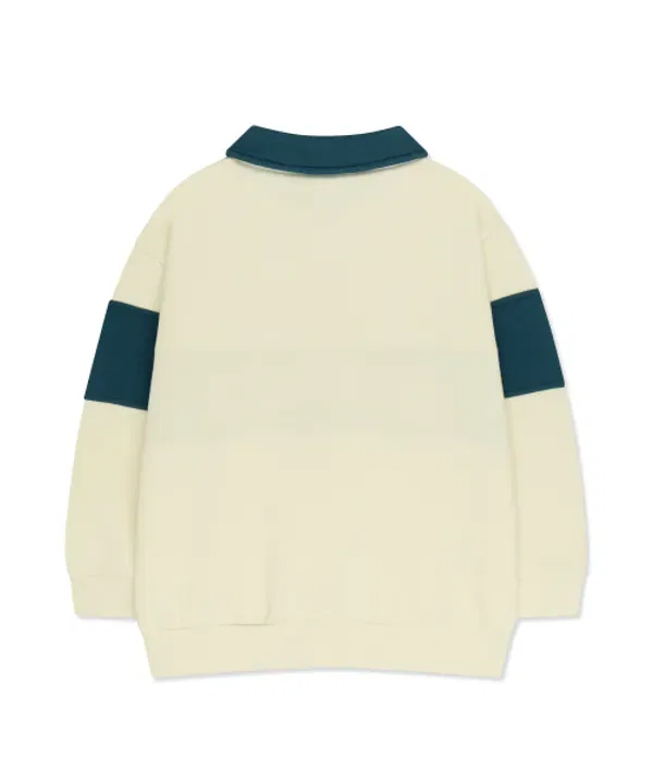 Свитшот Kids half zip up crewneck, Brownbreath Kids, айвори — фото 3