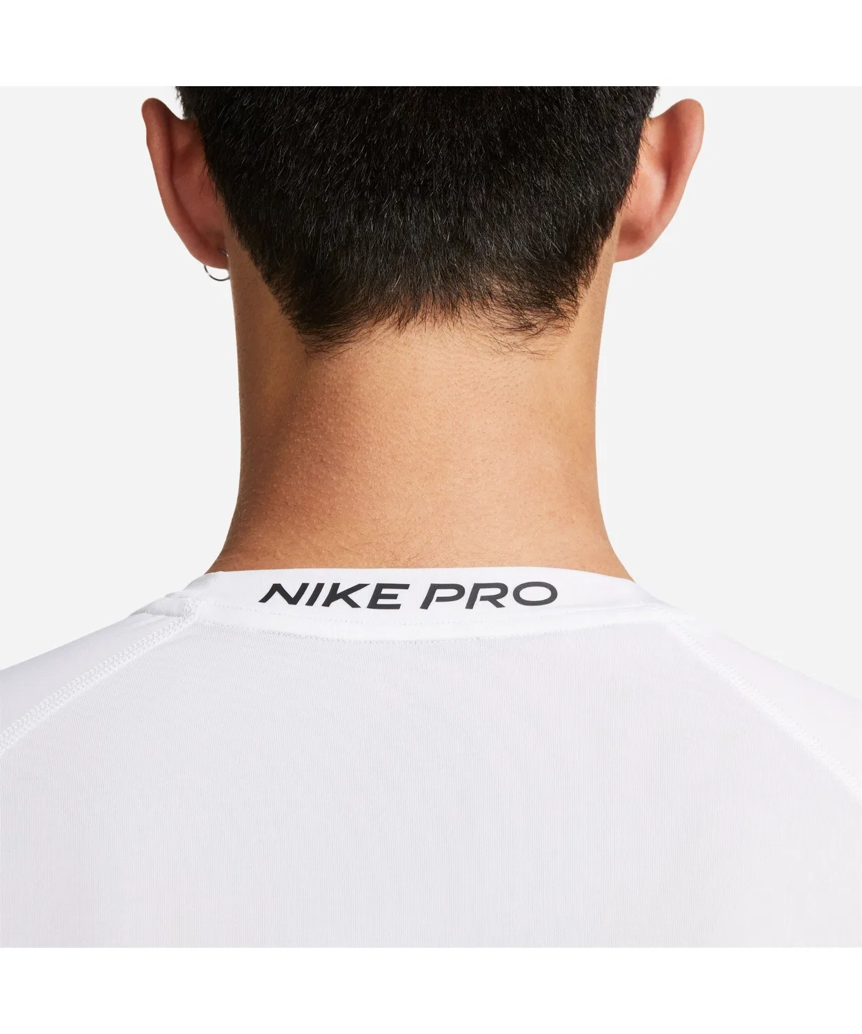 Футболка Nike Pro с длинным рукавом, белая — фото 4