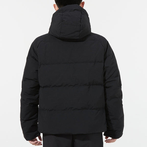 Пуховик adidas Big Baffle Jkt Casual Sports Zipper Cardigan hooded down Jacket Black, черный — фото 4