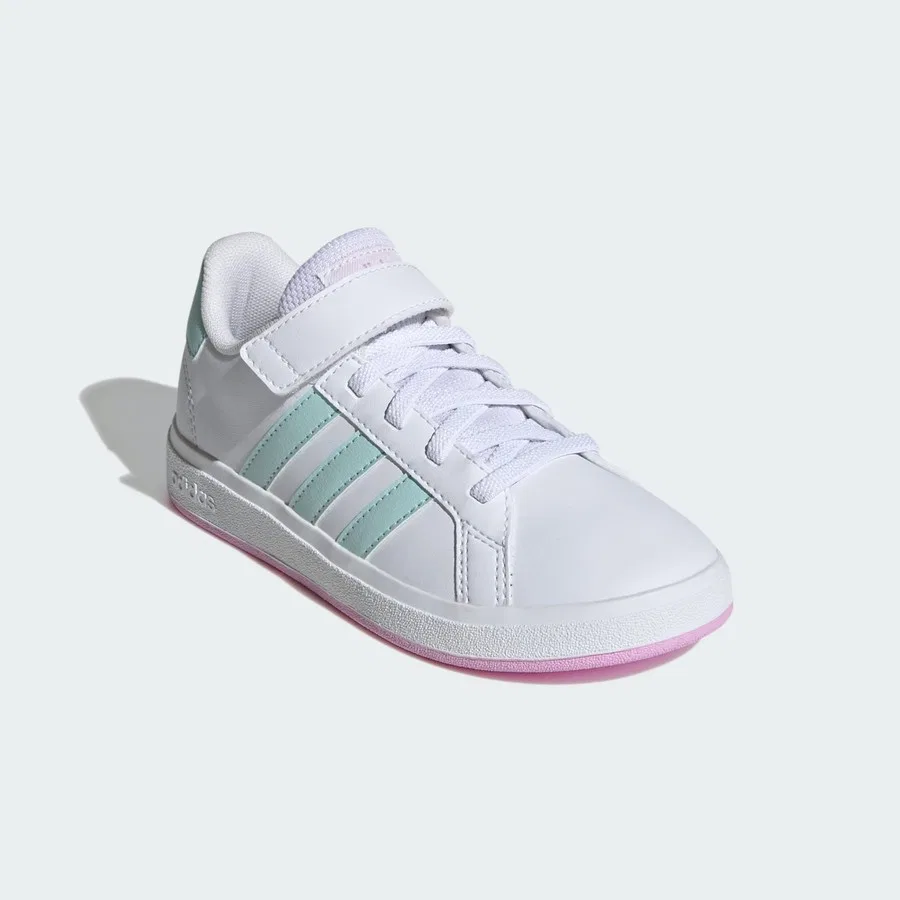 Детские спортивные кроссовки с закрытой пяткой Grand Court 2.0 adidas, Бело-синий — фото 3