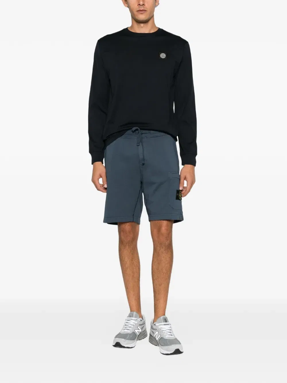 Шорты с кулиской Stone Island, синий — фото 2