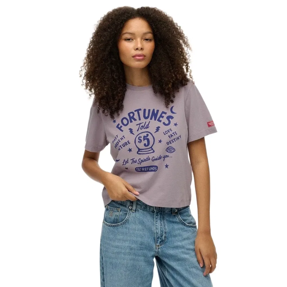 Женская футболка с коротким рукавом Roadside Trade Superdry, Purple