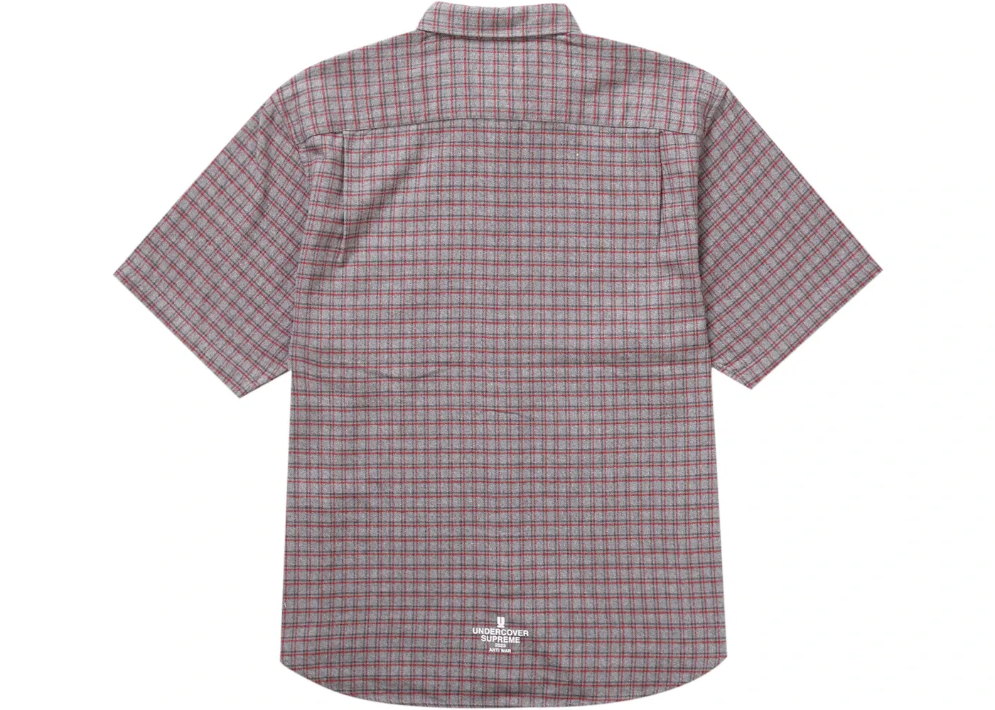 Мужская фланелевая рубашка с клетчатым принтом Supreme Shirt, Grey Plaid — фото 2