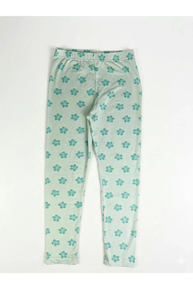 Детский комплект леггинсов для девочек с принтом Incili, White-Cream-Navy-Black-Mint — фото 3