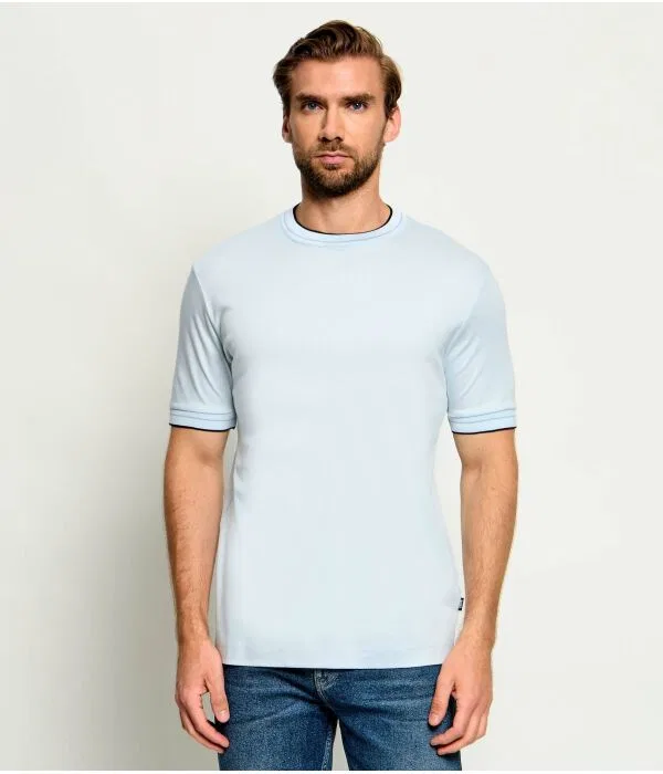 Мужская футболка с принтом H-Tessler 195 BOSS, Azzurro