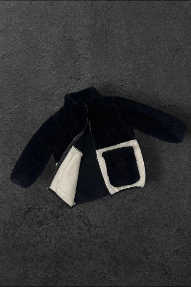 Детское зимнее пальто для девочек на молнии Outriverkids, Black — фото 4