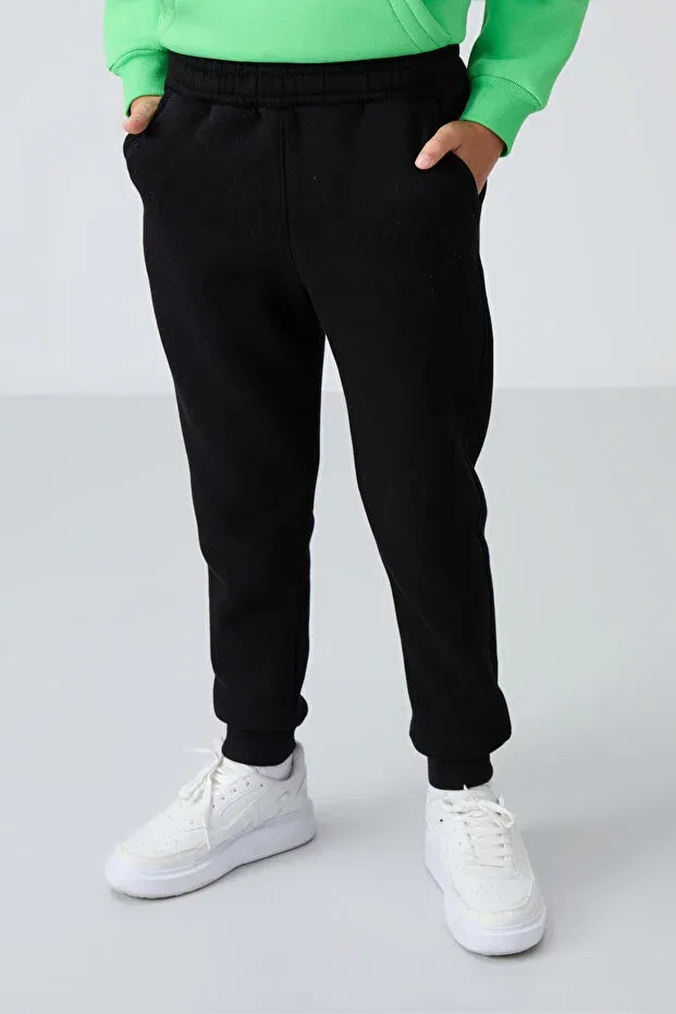 Детские спортивные штаны для мальчиков с вышивкой Tommy Life, Black — фото 4