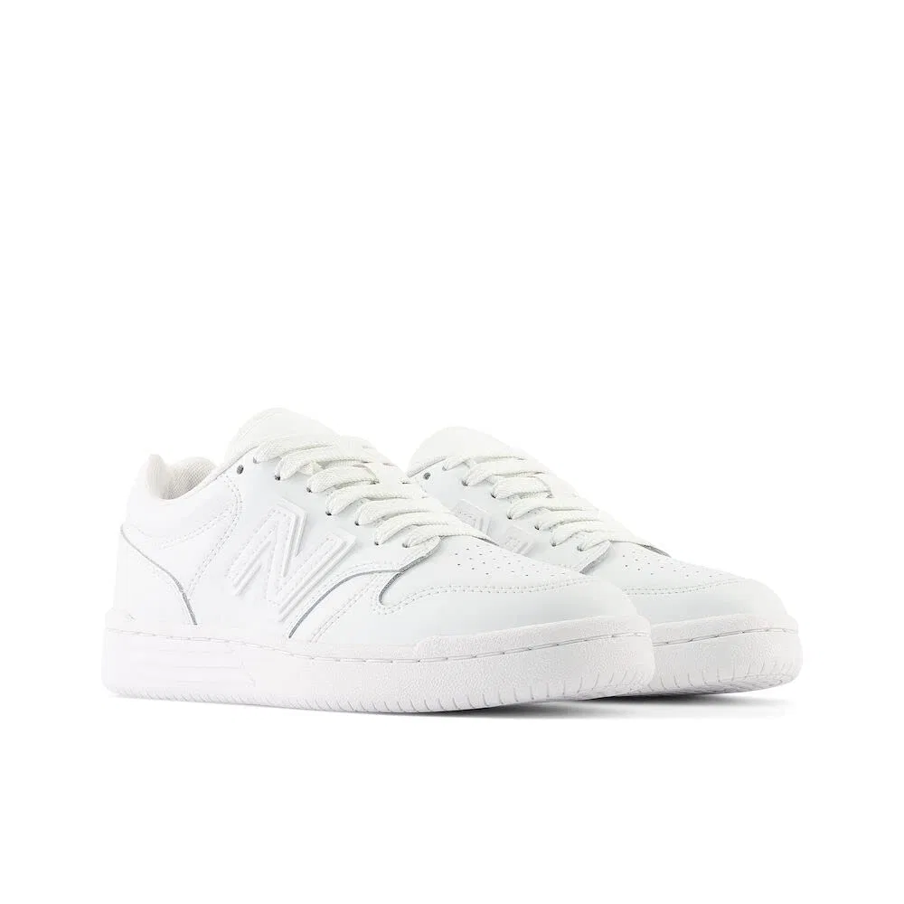 Детские кроссовки для мальчиков с принтом 480 Cm New Balance, White Synthetic Leather — фото 4