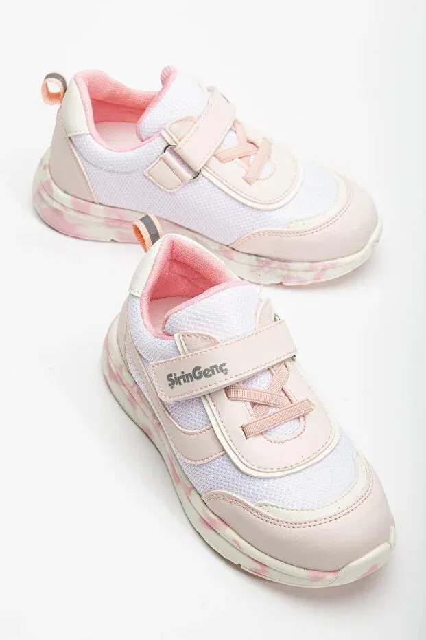 Детские спортивные туфли для девочек ортопедические Şiringenç orthopedic girls' sports shoes powder velcro anorak material Dilimler Ayakkabı, Powder
