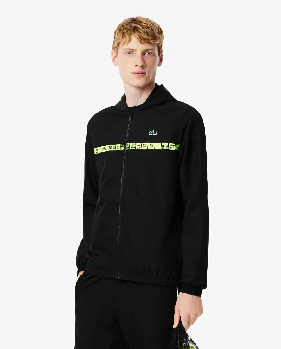 Мужской спортивный костюм с полосками и логотипом Lacoste, Negro — фото 3