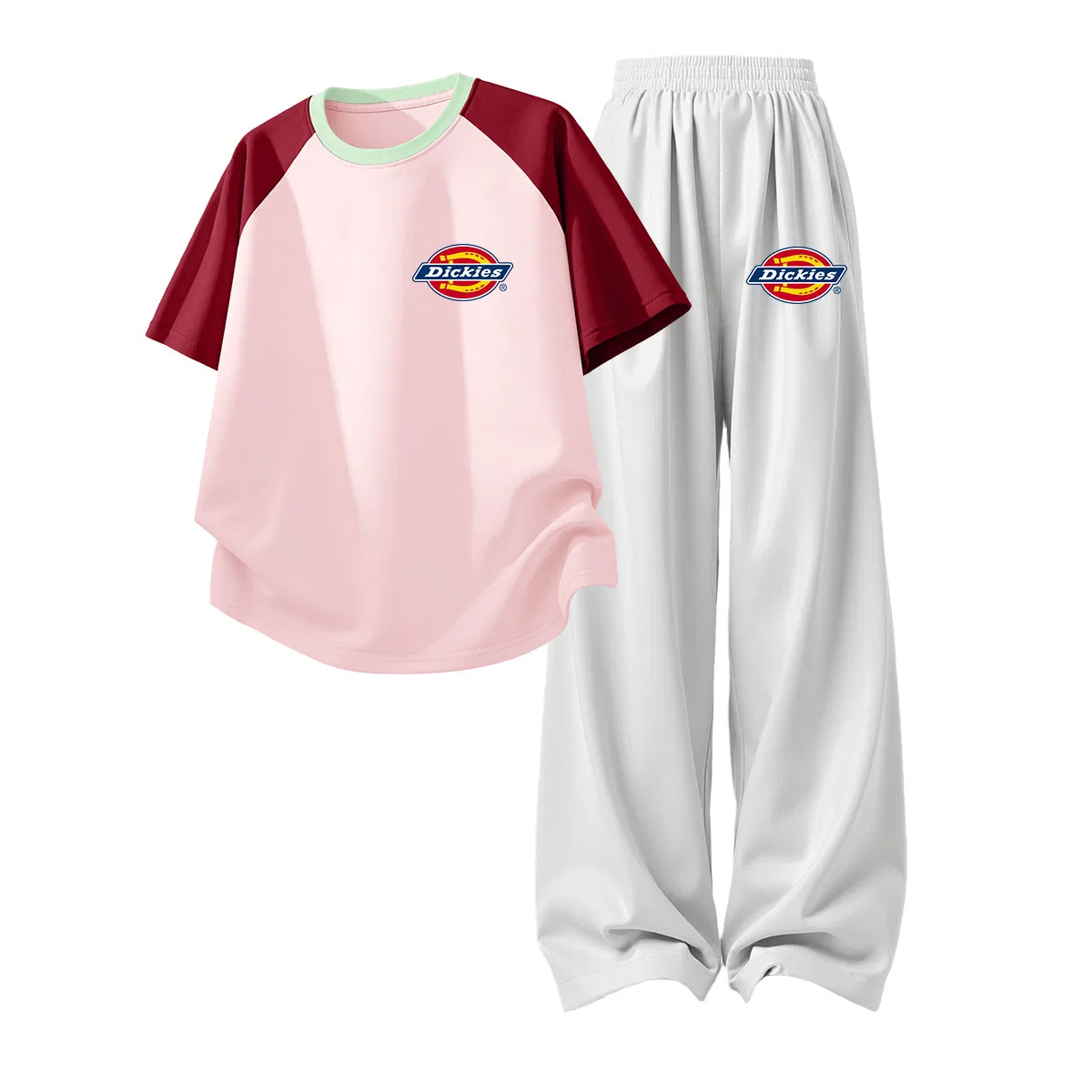 Детский спортивный комплект из двух предметов S Logo K Red Pink+S Logo K Mountain Gray, Dickies
