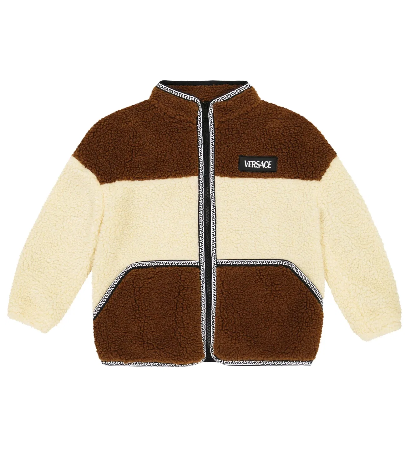 Флисовая куртка Versace Kids, белый