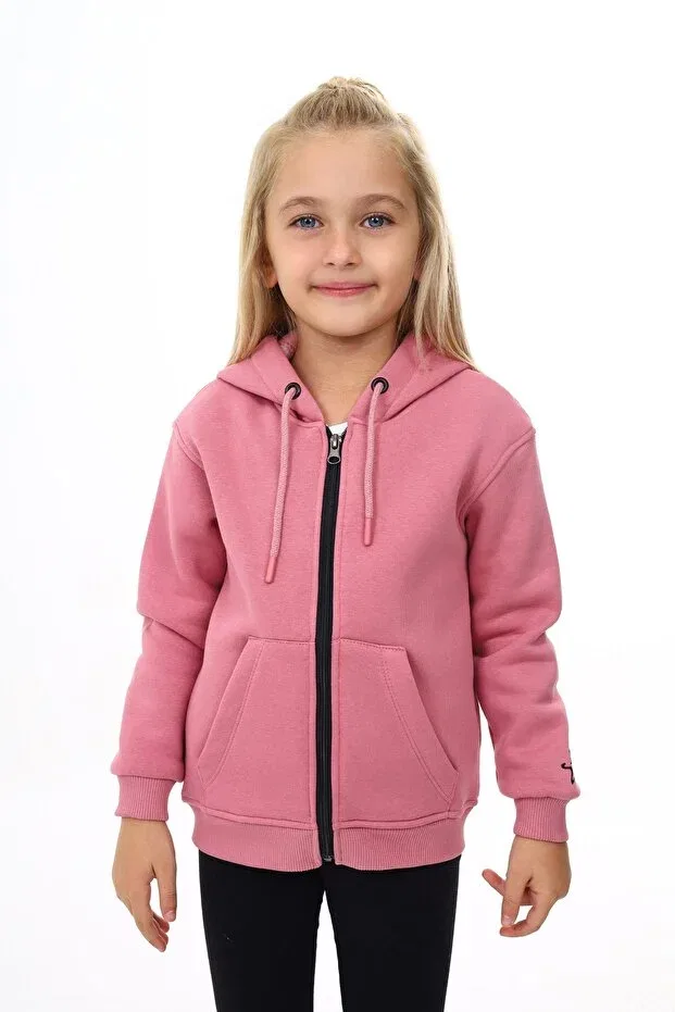 Детский кардиган для девочек с капюшоном Toontoy, Dried Rose