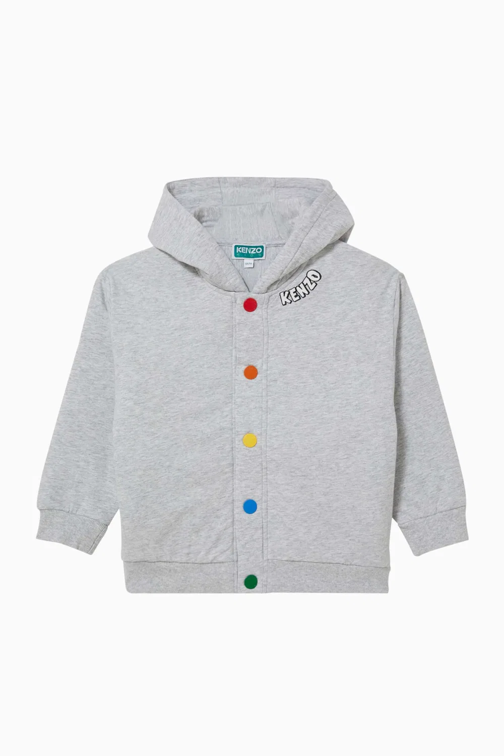 Худи на молнии с логотипом хлопковое KENZO KIDS