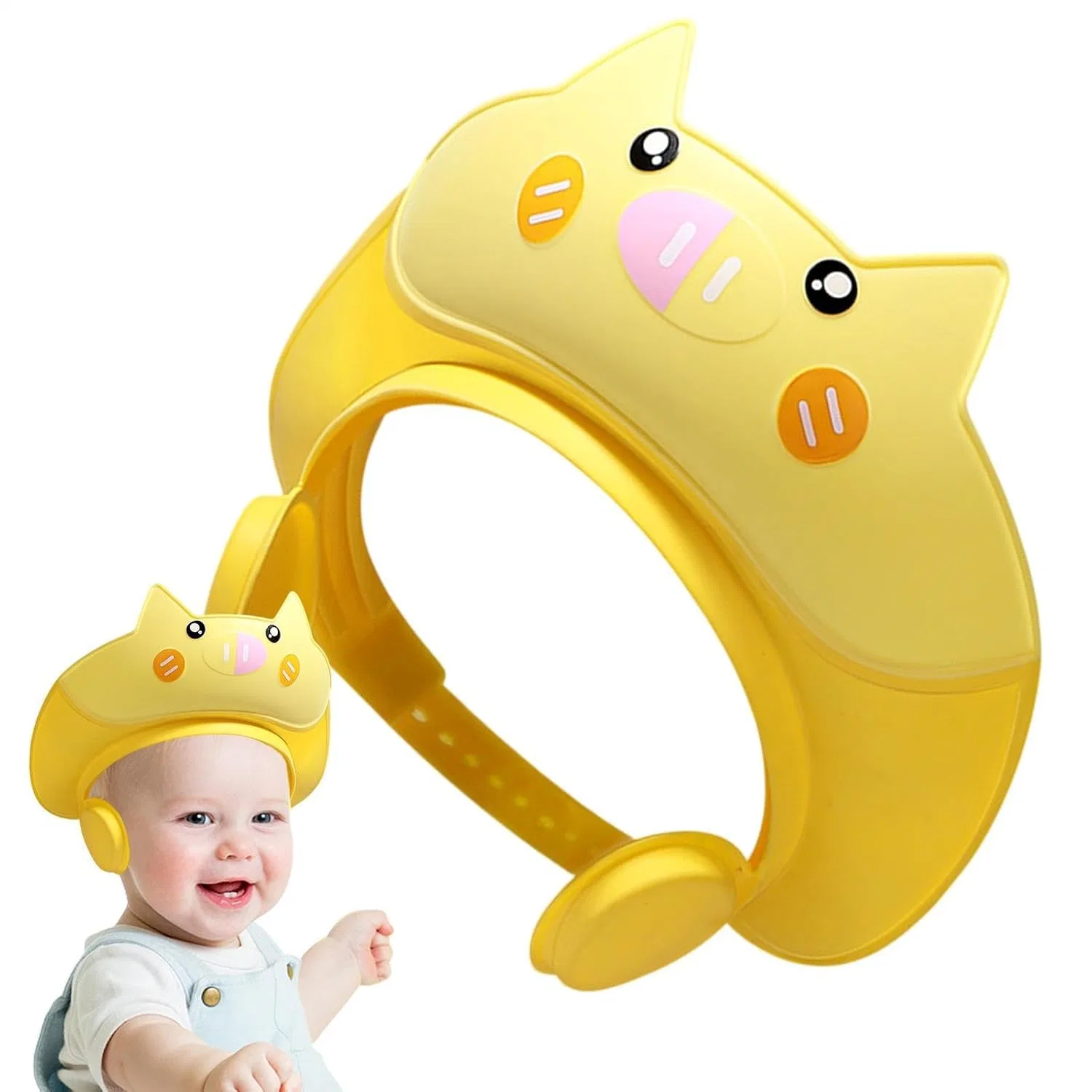 Детская шапочка для душа, TPE, 30x27x5 см, Yellow Generic