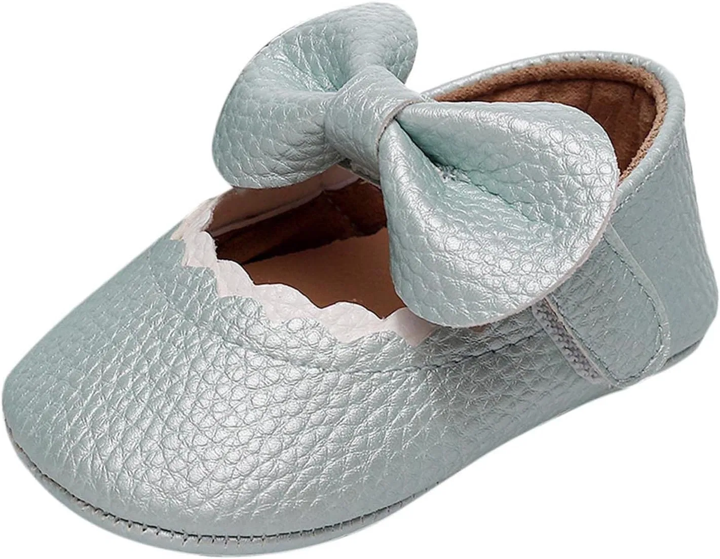 Детские кроссовки для девочек с рюшами и бантом High Tops, Green — фото 3