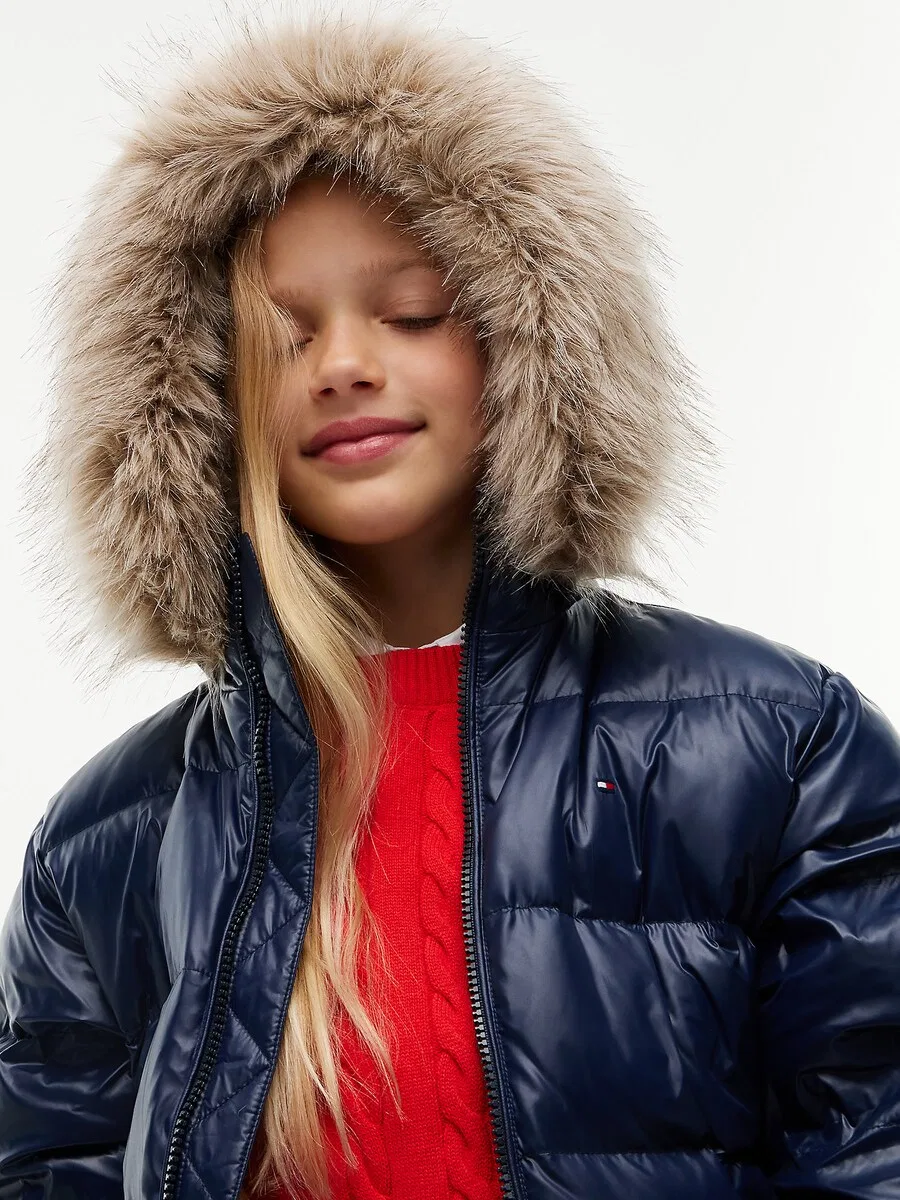 Пальто TOMMY HILFIGER 'Essential' темно-синего цвета — фото 3