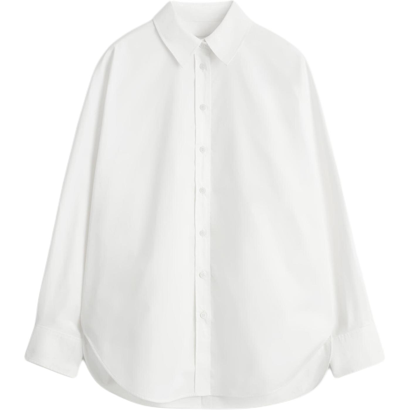 

COS Рубашка Женская Белый Лацкан