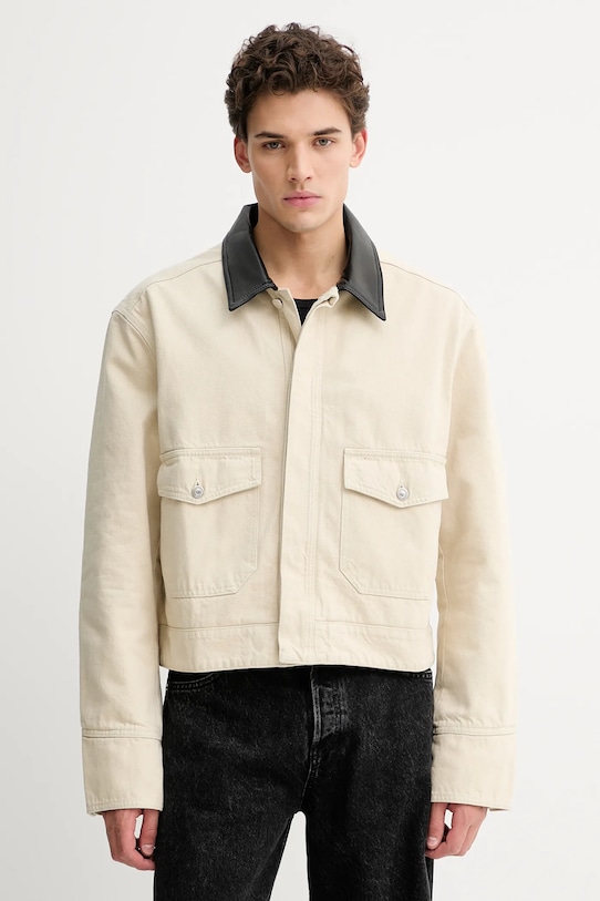 

Хлопковая куртка NM25FWJK07373 Nanushka, бежевый