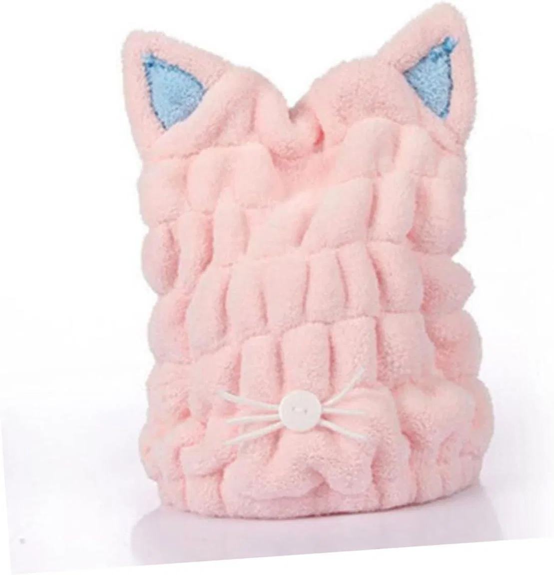 Шапочка для душа MAGICLULU Coral Fleece, 2 шт, 27x23x2 см — фото 3