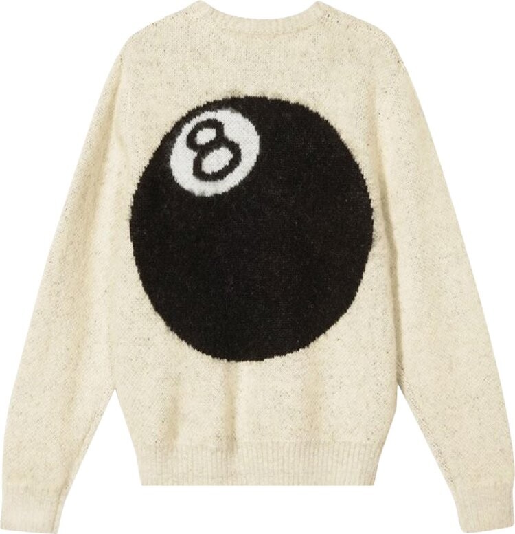 Свитер Stussy 8 Ball Heavy Brushed Mohair Sweater 'Cream', кремовый — фото 3