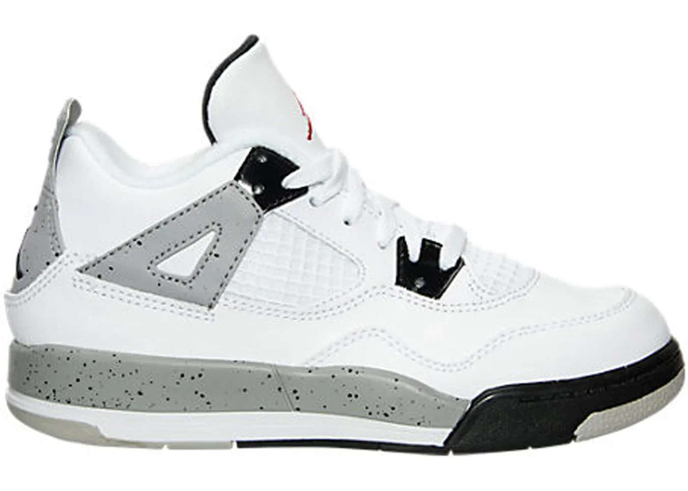 Детские кроссовки Lifestyle Jordan 4 Retro White Cement (2016) (PS) Jordan, White/Fire Red-Tech Grey-Black