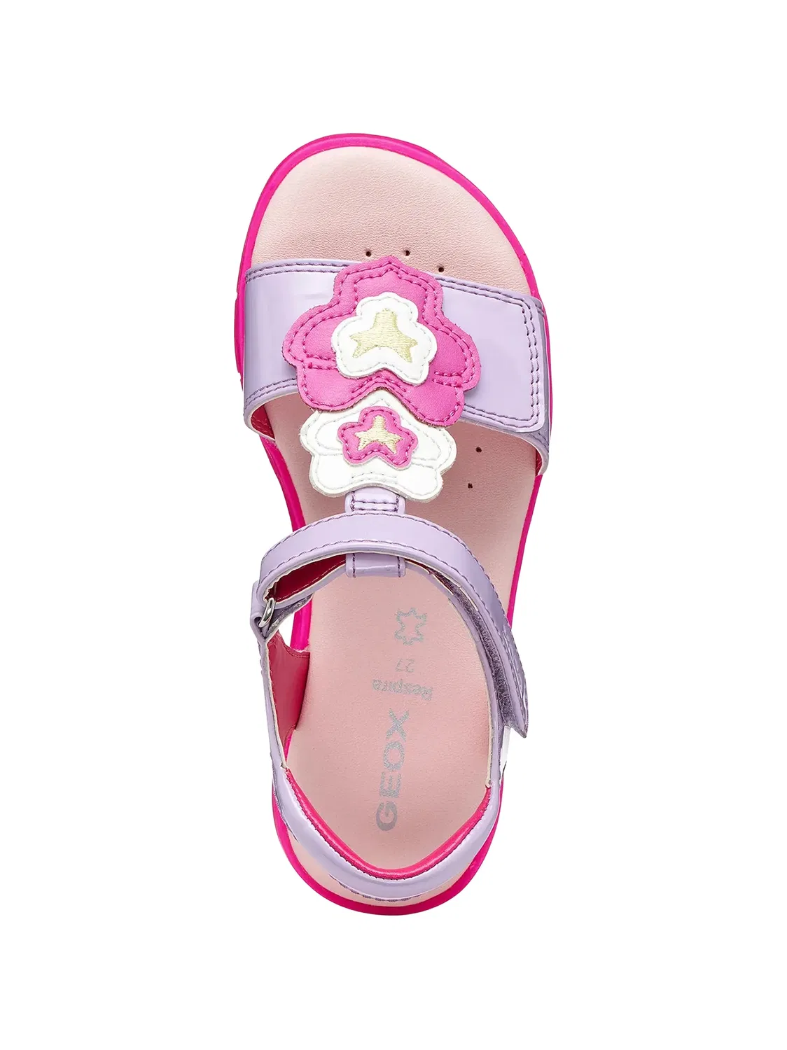 Сандалии на липучках с нашивкой Geox Kids, фиолетовый — фото 4