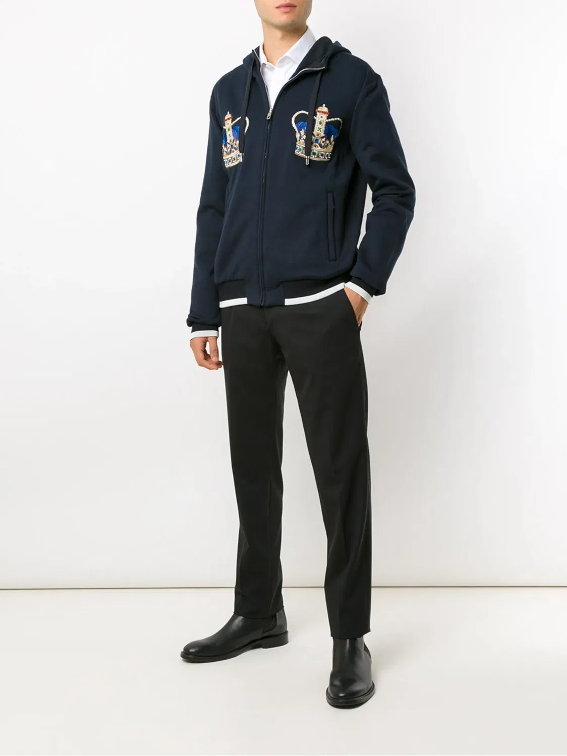Dolce & Gabbana Брюки прямого кроя из шерсти, черные — фото 2