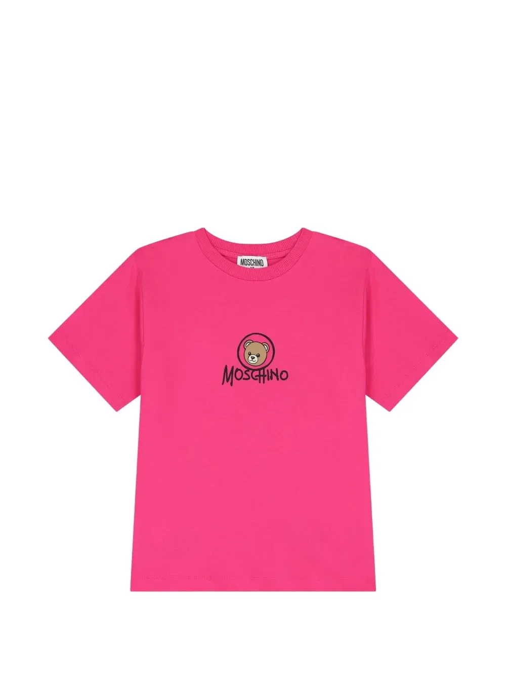 Футболка с логотипом «Мишка Тедди» Moschino Kids, розовый